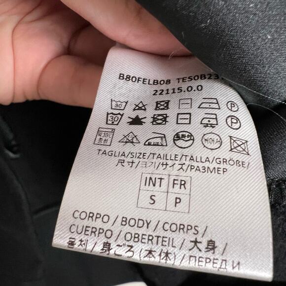 Eleventy Women's Black Crewneck Oversized Satin Pullover Sweatshirt Size S - Picture 6 of 7